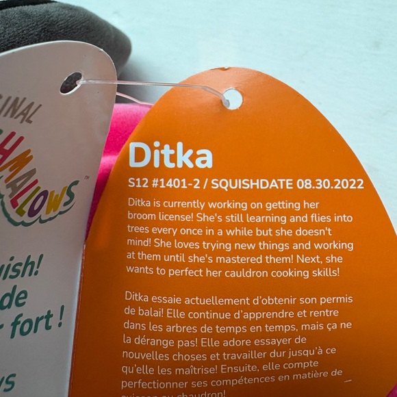🧙NWT 12” Squishmallow Ditka Pink Winking Witch – Vintage 2022 Halloween - Picture 8 of 9